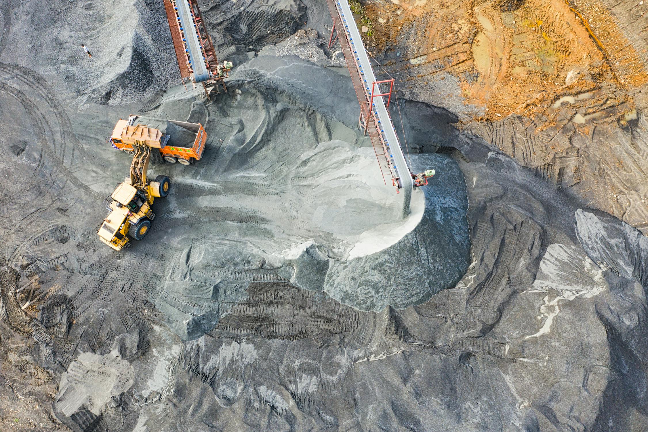 Aerial view of quarry